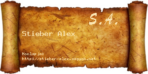 Stieber Alex névjegykártya